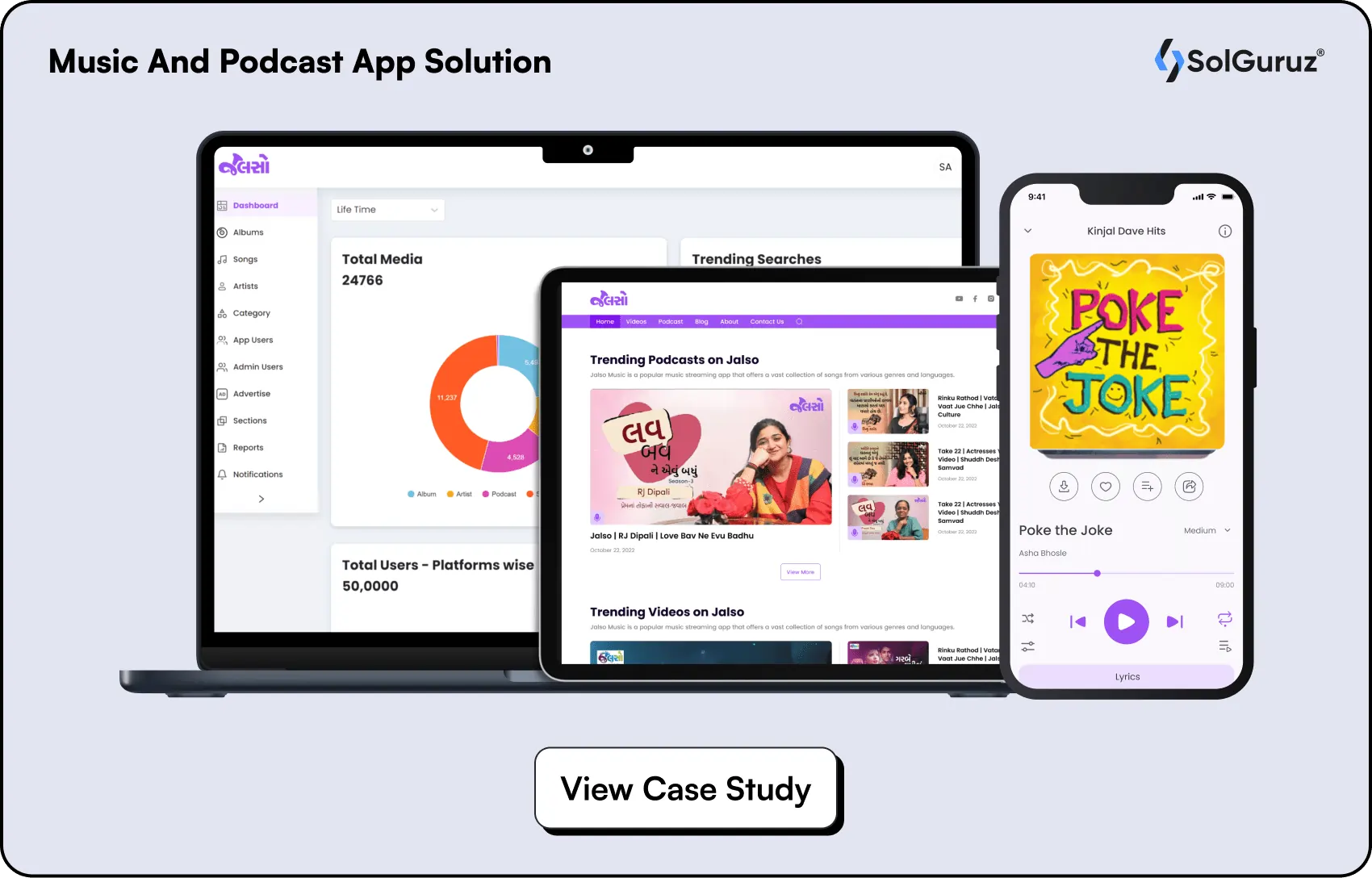 music and podcast app development solution